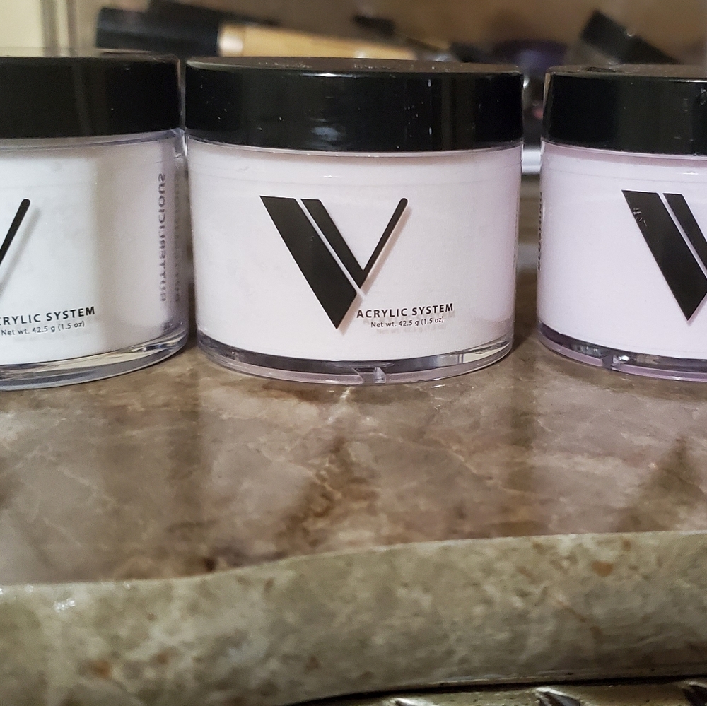 Valentino acrylic powders, brush, nail clipper